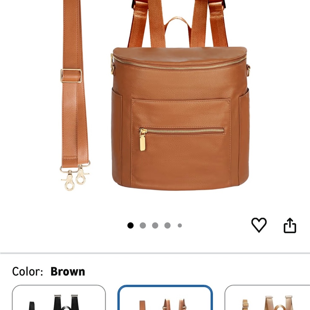 Tan Backpack Diaper Bag